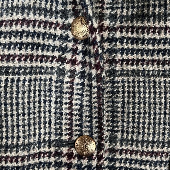 J Crew Schoolboy Wool Houndstooth Blazer - Women's Size 6 - Tan Burgundy - Picture 4 of 13